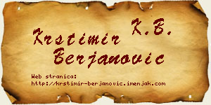 Krstimir Berjanović vizit kartica